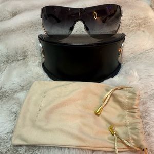 LIKE NEW Bvlgari Blue/Gray/ Black Gradient
6038-B Shield Sunglasses